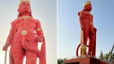 ഗുജറാത്തില്‍ 108 അടി ഉയരമുള്ള ഹനുമാന്‍ പ്രതിമ; പ്രധാനമന്ത്രി മോദി അനാച്ഛാദനം ചെയ്തു