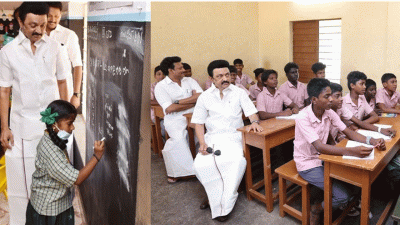 ക്ലാസിലിരിക്കാൻ മുഖ്യമന്ത്രിയും; പ്രവേശനോത്സവത്തിന് അപ്രതീക്ഷിത അതിഥിയായി സ്റ്റാലിൻ