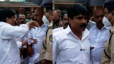 'ക്രിമിനലുകള്‍ക്ക് സുരക്ഷ കൊടുക്ക്, ഞങ്ങള്‍ക്ക് വേണ്ട';  രോഷാകുലരായി കോണ്‍ഗ്രസ് നേതാക്കള്‍, പൊലീസിനെ ഡി.സി.സി ഓഫീസിൽ പുറത്താക്കി