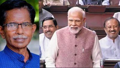 പ്രധാനമന്ത്രി പ്രസംഗിക്കാന്‍ വരുമ്പോള്‍ മുരളി വീഡിയോയില്‍ വരത്തക്ക വിധം ഇരിക്കും; ഇത്തരം പെരുമാറ്റം ആരും മനസ്സിലാക്കുന്നില്ലന്ന് കരുതരുതെന്ന് ടി.ജി; ചേരിതിരിഞ്ഞ് പോര്