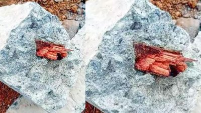കോണ്‍ക്രീറ്റ് തൂണുകള്‍ കമ്പിക്ക് പകരം തടിവെച്ച് വാര്‍ത്തു; പാലം നിര്‍മ്മാണം തടഞ്ഞ് നാട്ടുകാര്‍